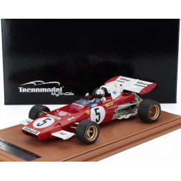 TECNOMODEL FERRARI F1  312B2 N 5 GERMAN GP (with pilot figure) 1971 MARIO ANDRETTI - CON VETRINA - WITH SHOWCASE - RED WHITE 1/1