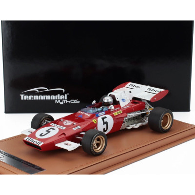 TECNOMODEL FERRARI F1  312B2 N 5 GERMAN GP (with pilot figure) 1971 MARIO ANDRETTI - CON VETRINA - WITH SHOWCASE - RED WHITE 1/1