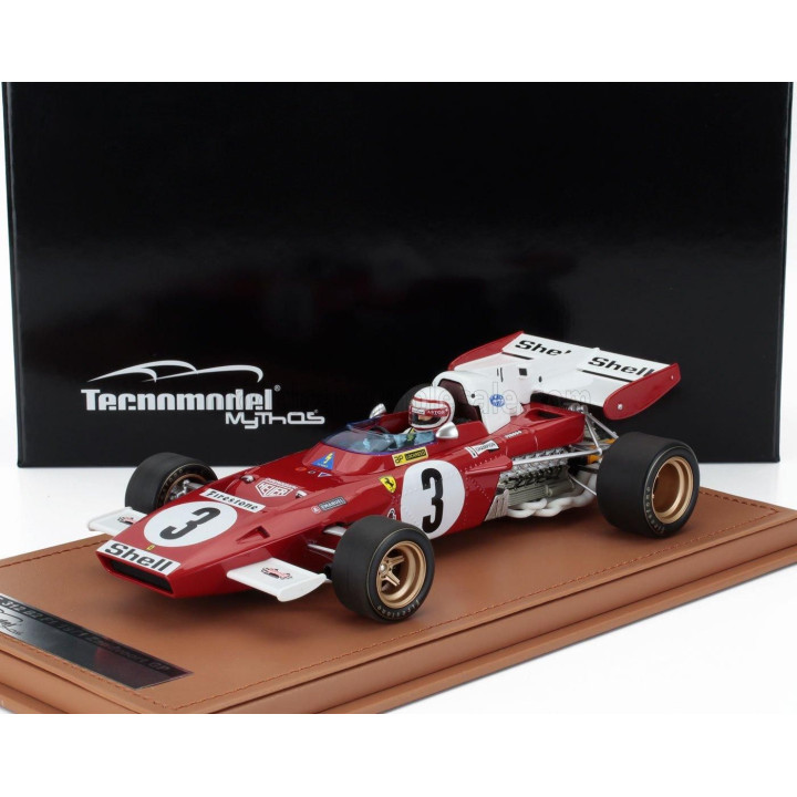 TECNOMODEL FERRARI F1   312B2 N 3 ZANDVOORT GP (with pilot figure) 1971 CLAY REGAZZONI - CON VETRINA - WITH SHOWCASE - RED WHITE