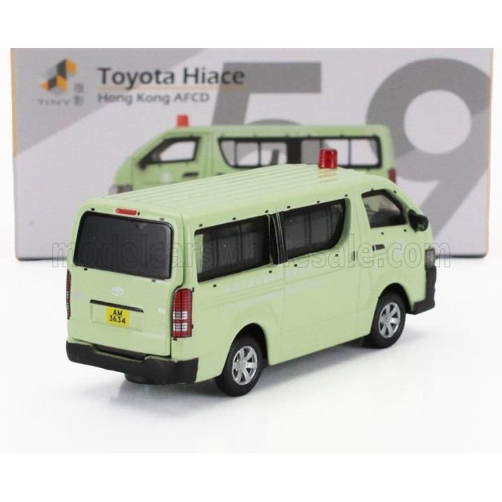 TINY TOYS TOYOTA HIACE VAN AFCD 2007 - LIGHT GREEN 1/64