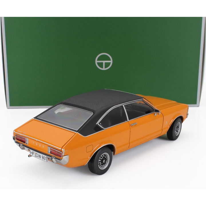 TOURING MODELCARS FORD ENGLAND GRANADA CONSUL 2.3L V6 GT COUPE II SERIES 1975 - ORANGE BLACK 1/18