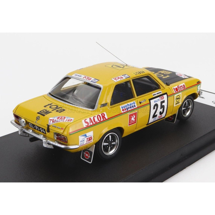 TROFEU OPEL ASCONA (night version) N 25 RALLY TAP 1973 M.QUEPE - M.AMARAL - YELLOW BLACK 1/43