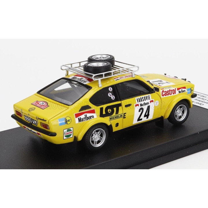 TROFEU OPEL KADETT GT/E (night version) N 24 RALLY MONTECARLO 1978 JERZY LANDSBERG - MAREK MUSZYNSKI - YELLOW 1/43