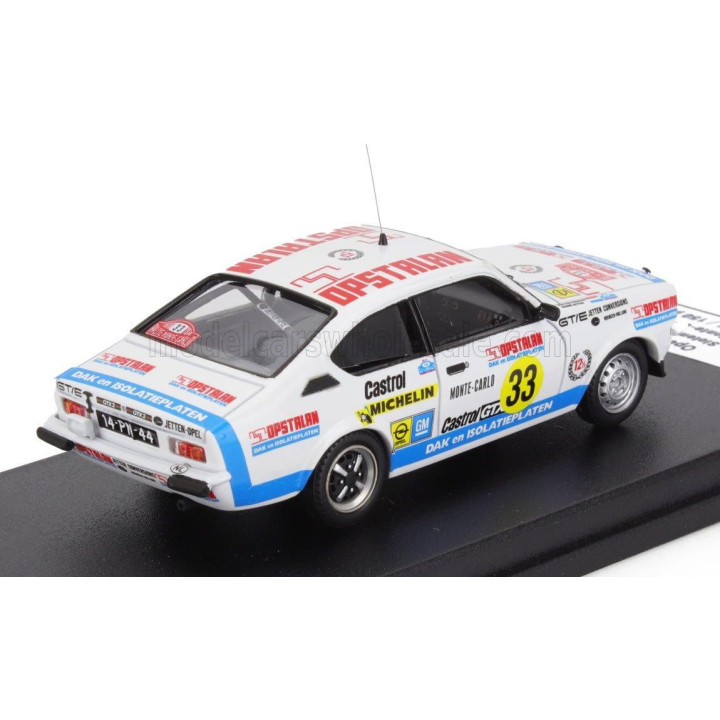 TROFEU OPEL KADETT GT/E (night version) N 33 RALLY MONTECARLO 1978 ROB SLOTEMAKER - ANDRE JETTEN - WHITE LIGHT BLUE 1/43