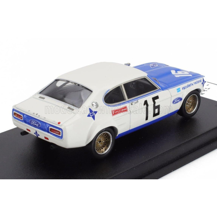 TROFEU FORD ENGLAND CAPRI 2300 GT N 16 WINNER RALLY VILA REAL 1971 JORGE DE BRAGATION - WHITE BLUE 1/43