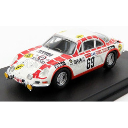 TROFEU RENAULT ALPINE A110 N 69 TOUR DE BELGIQUE 1971 H.DELBAR - C.COLLAER - WHITE RED 1/43