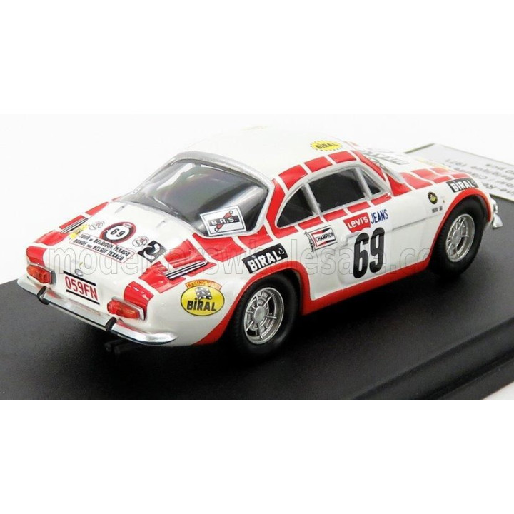 TROFEU RENAULT ALPINE A110 N 69 TOUR DE BELGIQUE 1971 H.DELBAR - C.COLLAER - WHITE RED 1/43