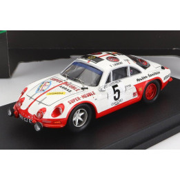 TROFEU RENAULT ALPINE A110 N 5 2nd RALLY YPRES 1973 S.LAURENT - P.HAMMELRATH - WHITE RED 1/43