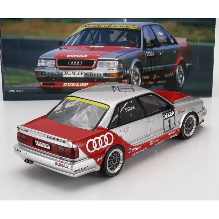 WERK83 AUDI QUATTRO V8 TEAM AZR N 1 DTM SEASON 1992 FRANK BIELA - SILVER RED 1/18