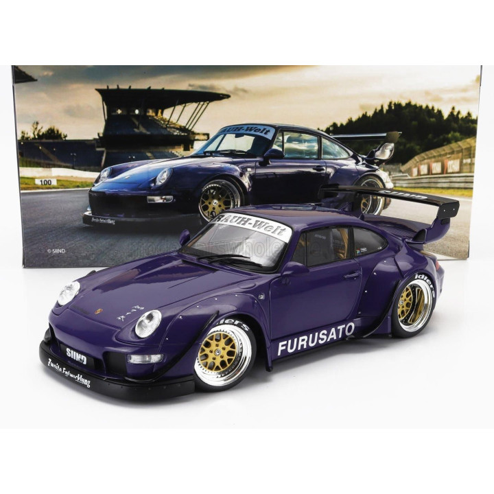 WERK83 PORSCHE 911 993 RWB RAUH-WELT FURUSATO COUPE 1995 - PURPLE 1/18