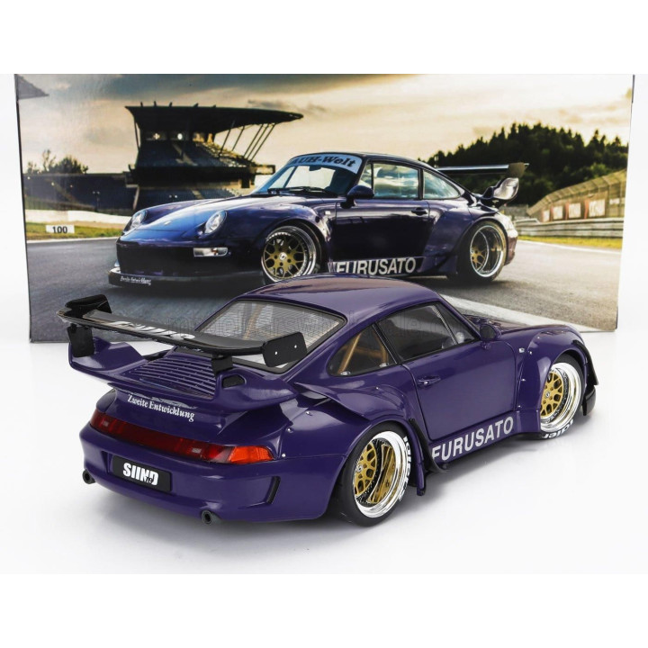 WERK83 PORSCHE 911 993 RWB RAUH-WELT FURUSATO COUPE 1995 - PURPLE 1/18