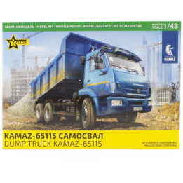 ZVEZDA KAMAZ 65115 TRUCK CASSONE RIBALTABILE 3-ASSI 2006 1/43