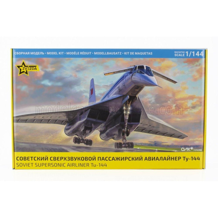 ZVEZDA TUPOLEV TU-144 SOVIET SUPERSONIC MILITARY AIRLINER 1968 1/144