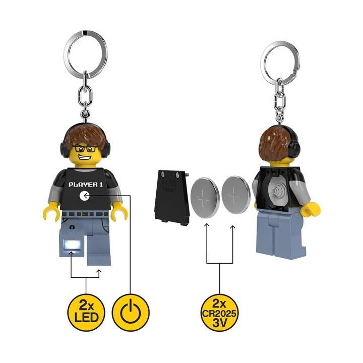 LEGO svítící klíčenka - Hráč videoher
