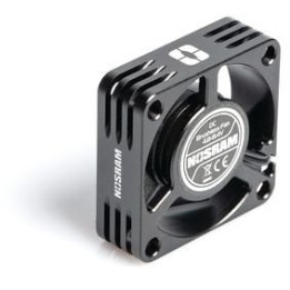 NOSRAM Hliníkový HighRev. ventilátor pro regulátory 30x30x10mm - 1S/2S - ESC konektor