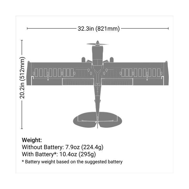 E-flite Micro Scrappy 0.8m AS3X SAFE Select BNF Basic