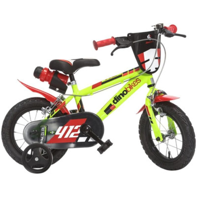 DINO Bikes - Dětské kolo 12" zelené/černé