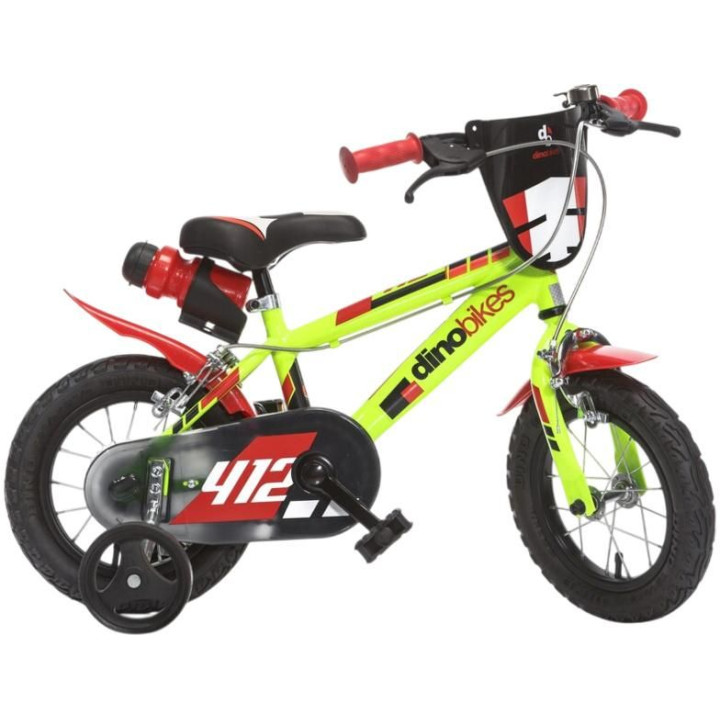 DINO Bikes - Dětské kolo 12" zelené/černé