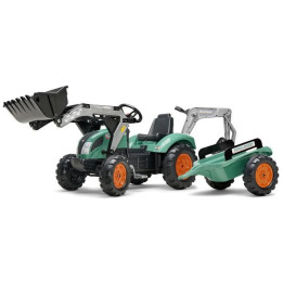 FALK - Šlapací traktor Farm Lander s nakladačem, rypadlem a vlečkou