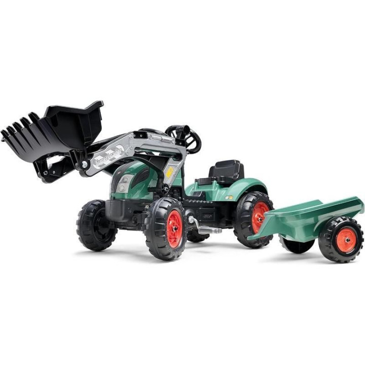 FALK - Šlapací traktor Farm Lander s nakladačem a vlečkou