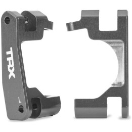Traxxas těhlice přední hliníková šedá (pár) (pro NO9080)