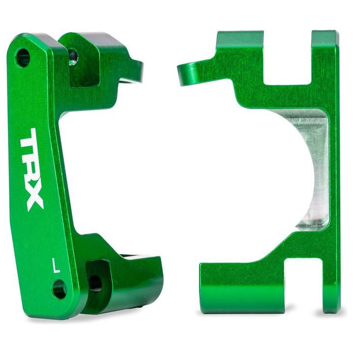 Traxxas těhlice přední hliníková zelená (pár) (pro NO9080)