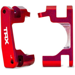 Traxxas těhlice přední hliníková červená (pár) (pro NO9080)