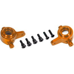 Traxxas závěs těhlice hliníkový oranžový (pár) (pro NO9080)
