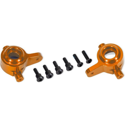 Traxxas závěs těhlice hliníkový oranžový (pár) (pro NO9080)