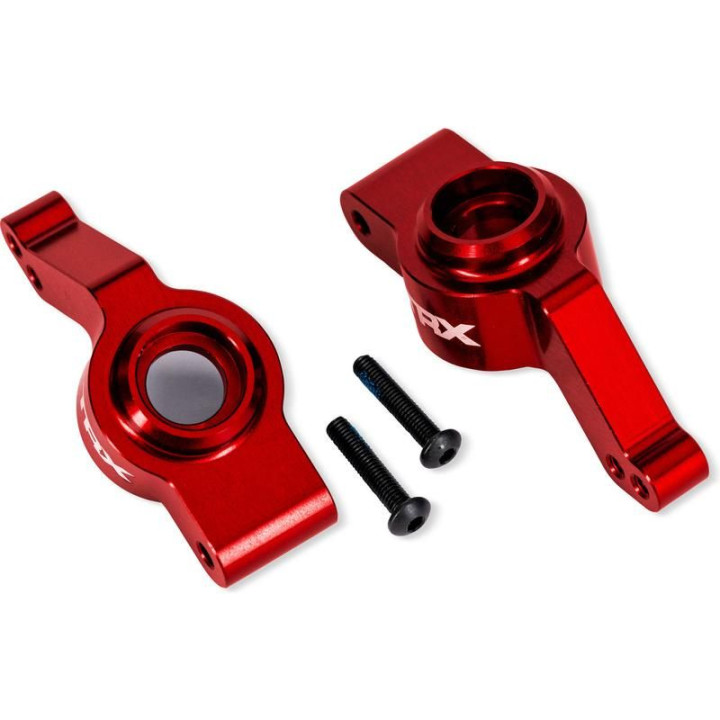 Traxxas těhlice zadní hliníková červená (pár) (pro NO9080)