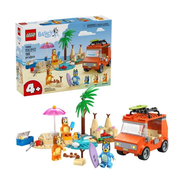 LEGO Bluey - Bluey a rodinný výlet autem na pláž