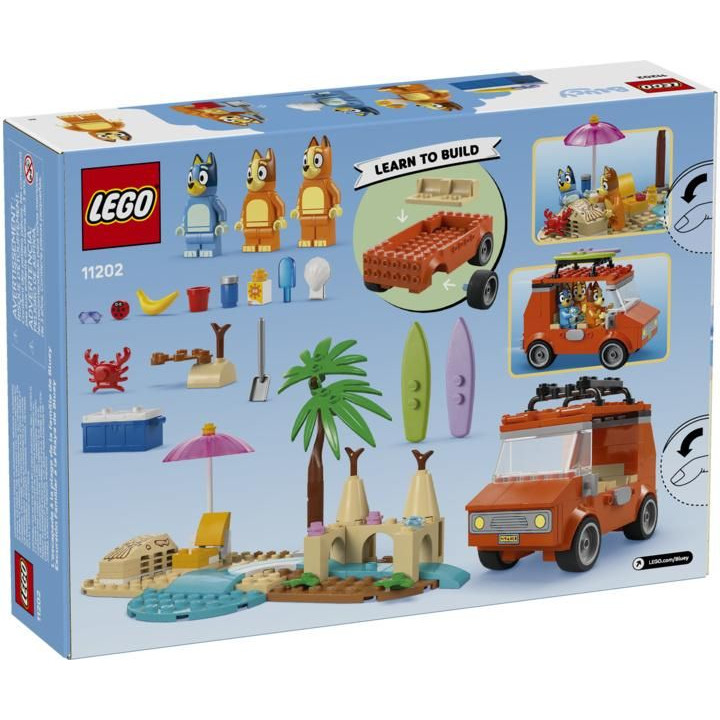 LEGO Bluey - Bluey a rodinný výlet autem na pláž