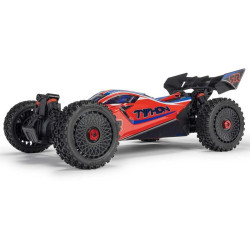 RC model auta Arrma Typhon 223S BLX v měřítku 1:8, s náhonem 4WD, výkonným střídavým motorem a rychlostí až 80 km/h. Nezávislé zavěšení, olejové tlumiče, řídící jednotka Spektrum 80A SLT 2-3S LiPo, elektronická stabilizace DSC.