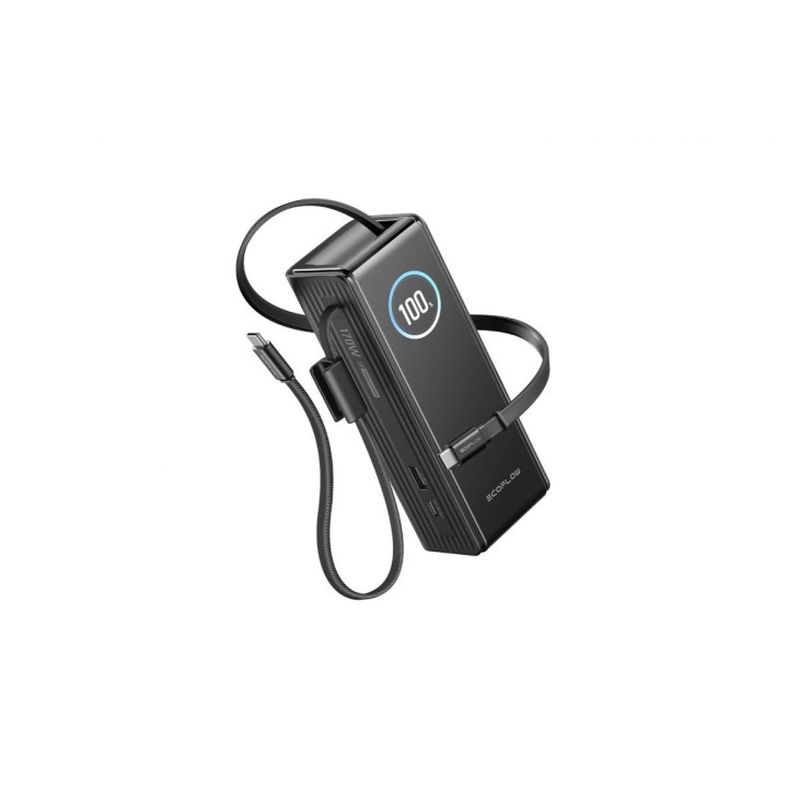 EcoFlow RAPID Power Banka (25000mAh,170W) 2x100W vestavěný USB-C kabel - černá