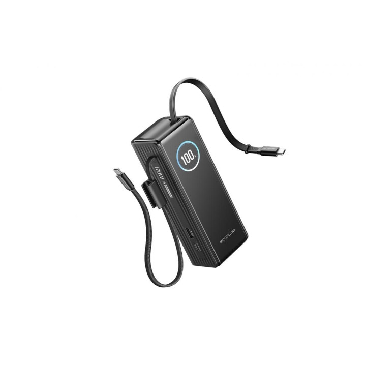 EcoFlow RAPID Power Banka (25000mAh,170W) 2x100W vestavěný USB-C kabel - černá