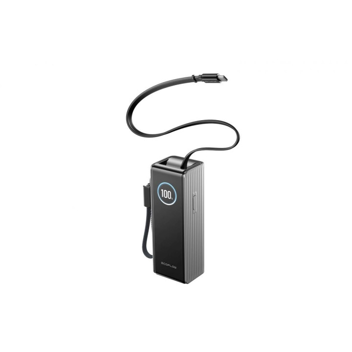 EcoFlow RAPID Power Banka (25000mAh,170W) 2x100W vestavěný USB-C kabel - stříbrná