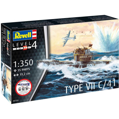 Starter Kit ponorka 75154 - German Submarine Type (1:350)