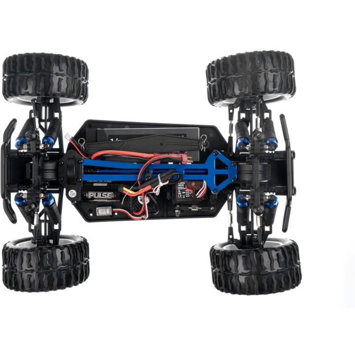 HiMOTO 1:10 Monster Truck EMXT-1 Brushless 2,4 GHz RTR set, modrá