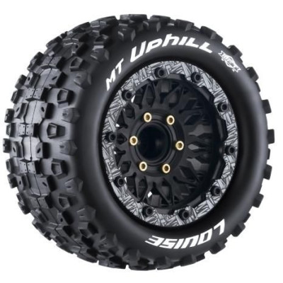 MT-UPHILL SOFT 1/10, 12mm, 14mm a 17mm odnímatelný hex, Černé disky, 2 ks
