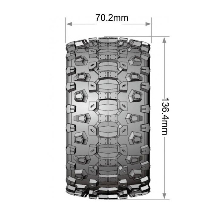 MT-UPHILL SOFT 1/10, 12mm, 14mm a 17mm odnímatelný hex, Černé disky, 2 ks