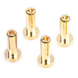 4mm/G4 Gold Works Team/zlaté konektory, 14mm, 4ks.