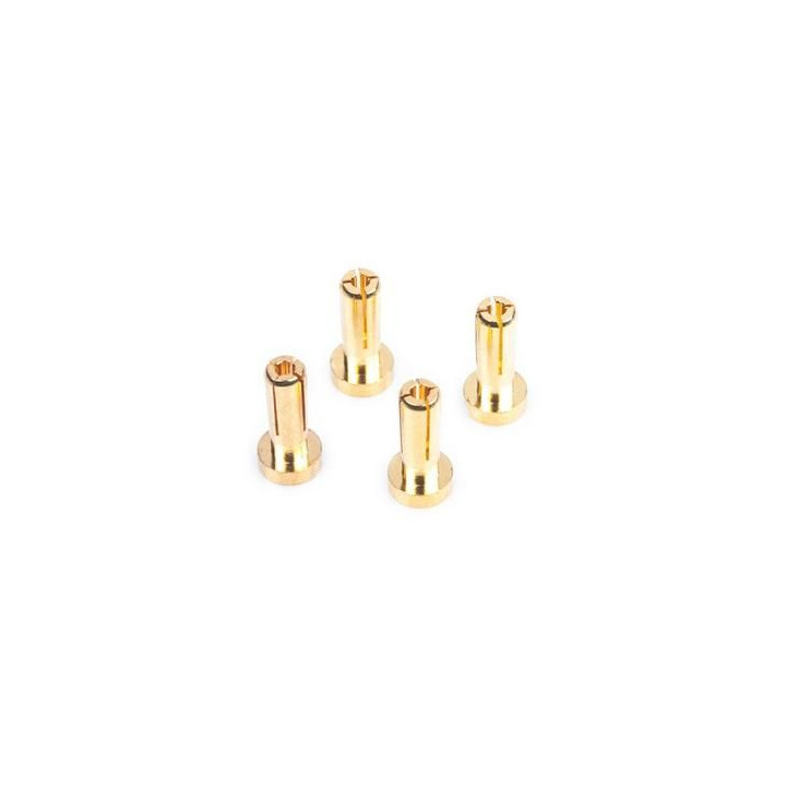 4mm/G4 Gold Works Team/zlaté konektory, 14mm, 4ks.