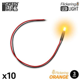 LED diódy BLIKAJÚCA ORANŽOVÁ - 3 mm 10ks