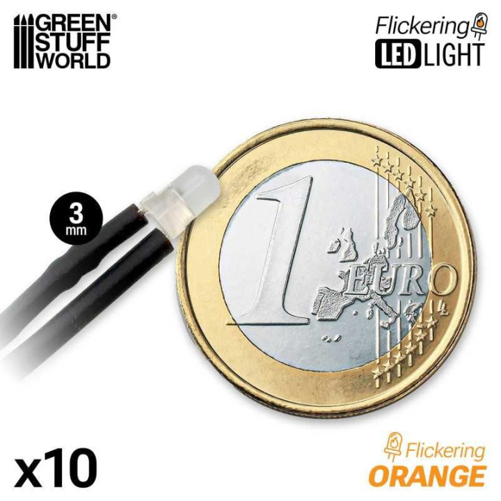 LED diódy BLIKAJÚCA ORANŽOVÁ - 3 mm 10ks