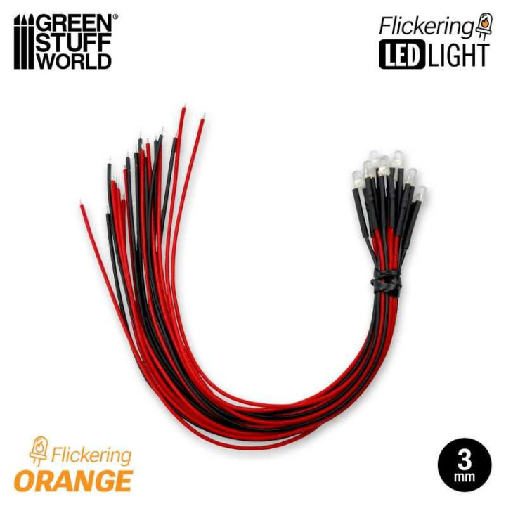 LED diódy BLIKAJÚCA ORANŽOVÁ - 3 mm 10ks