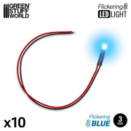 LED diódy BLIKAJÚCA MODRÁ - 3 mm 10ks