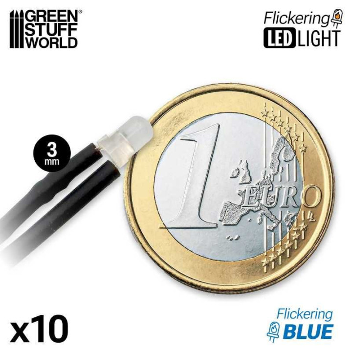 LED diódy BLIKAJÚCA MODRÁ - 3 mm 10ks