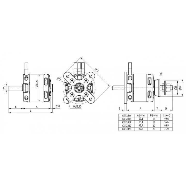 AXI 2826/10 V3 střídavý motor