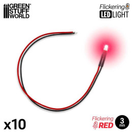 LED diódy BLIKAJÚCA ČERVENÁ - 3 mm 10ks