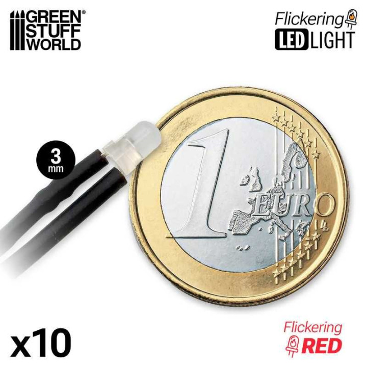 LED diódy BLIKAJÚCA ČERVENÁ - 3 mm 10ks